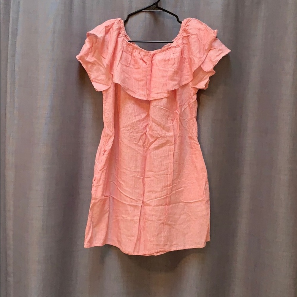 Red & white strip dress with pockets